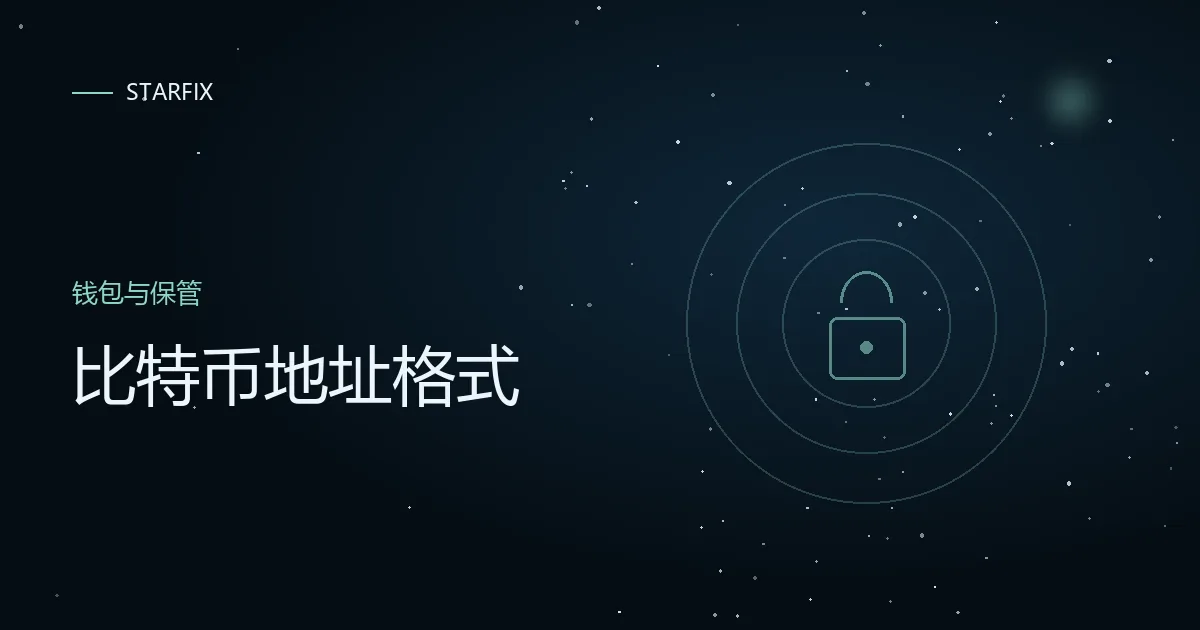 星图背景上写着「比特币地址格式」的封面